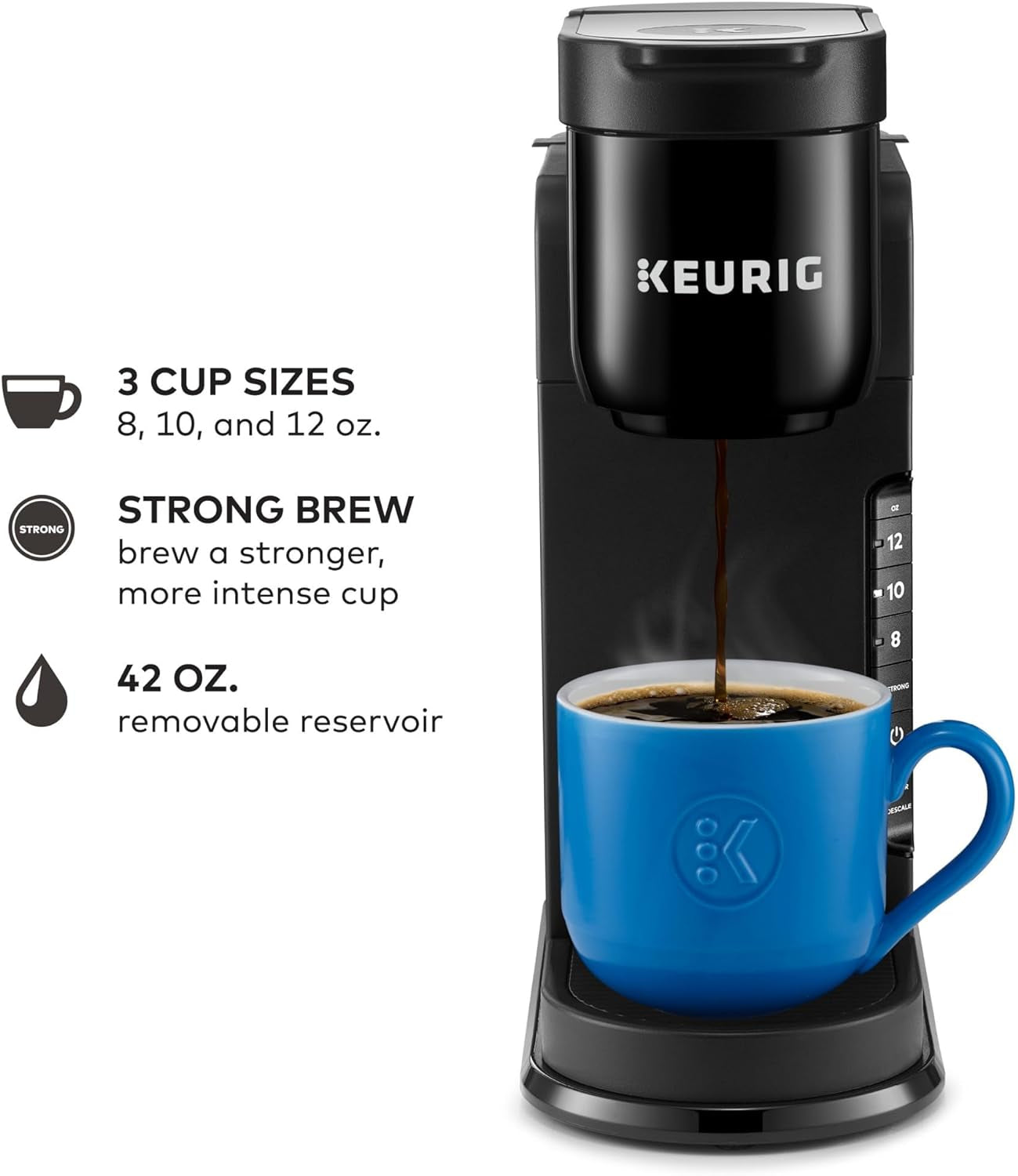 Keurig K-Express Single Serve K-Cup Pod Coffee Maker, 3 Brew Sizes, Strong Button Feature, 42Oz Removable Reservoir, Black - Best Coffee and Brew