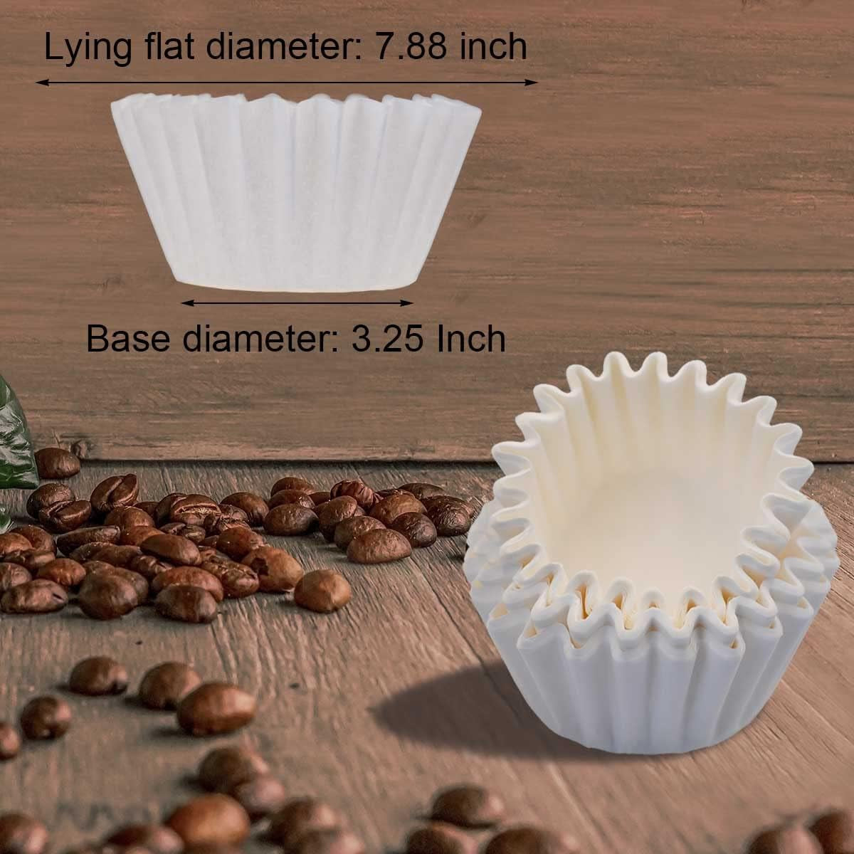 Coffee Filters 8-12 Cup, 7.875 Inch X 3.25 Inch, 100 Count Basket Coffee Filters, White Disposable 8 to 12 Cup Coffee Filter Paper - Best Coffee and Brew