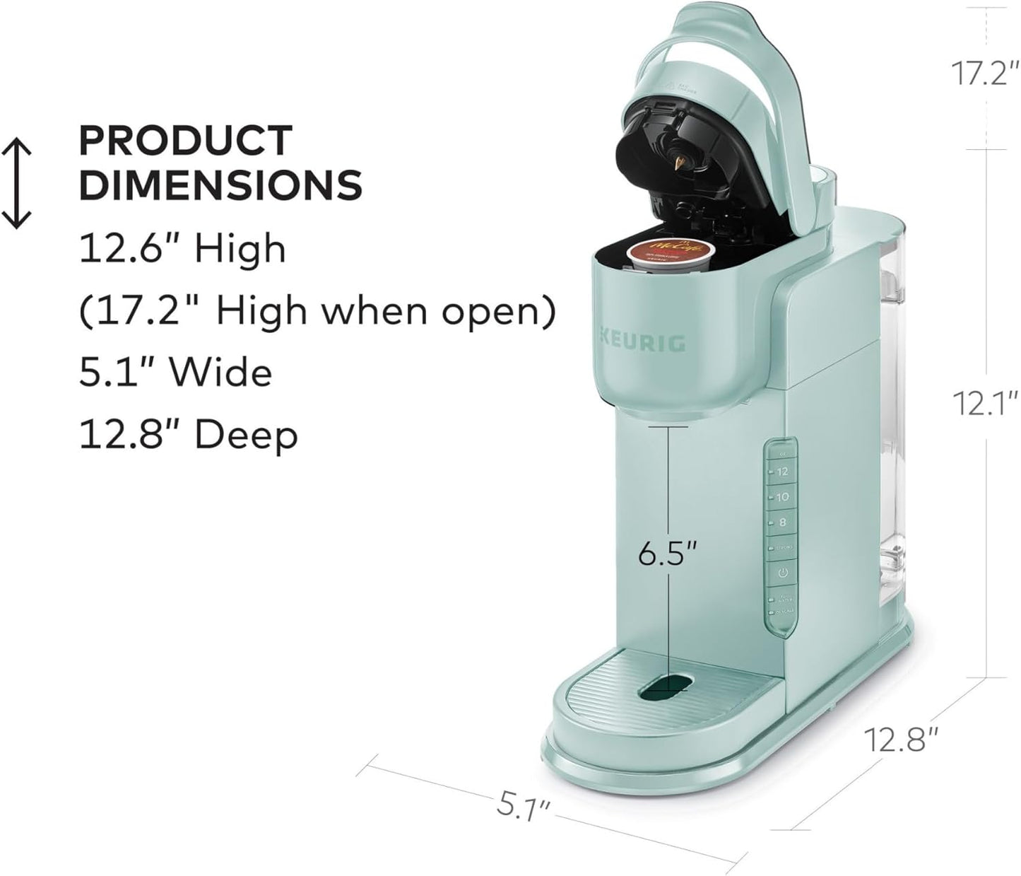 Keurig K-Express Single Serve K-Cup Pod Coffee Maker, 3 Brew Sizes, Strong Button Feature, 42Oz Removable Reservoir, Mint