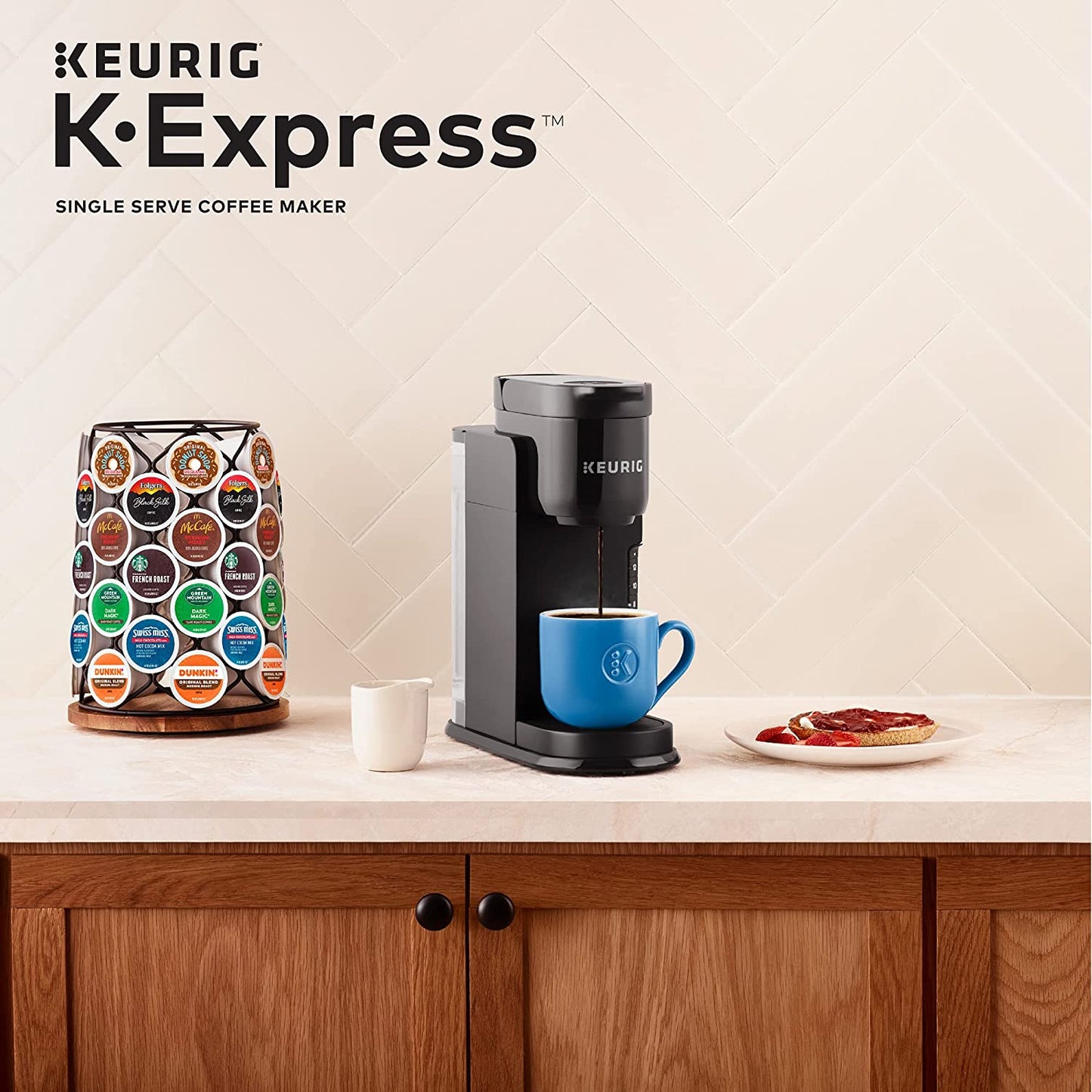 Keurig K-Express Single Serve K-Cup Pod Coffee Maker, 3 Brew Sizes, Strong Button Feature, 42Oz Removable Reservoir, Black - Best Coffee and Brew