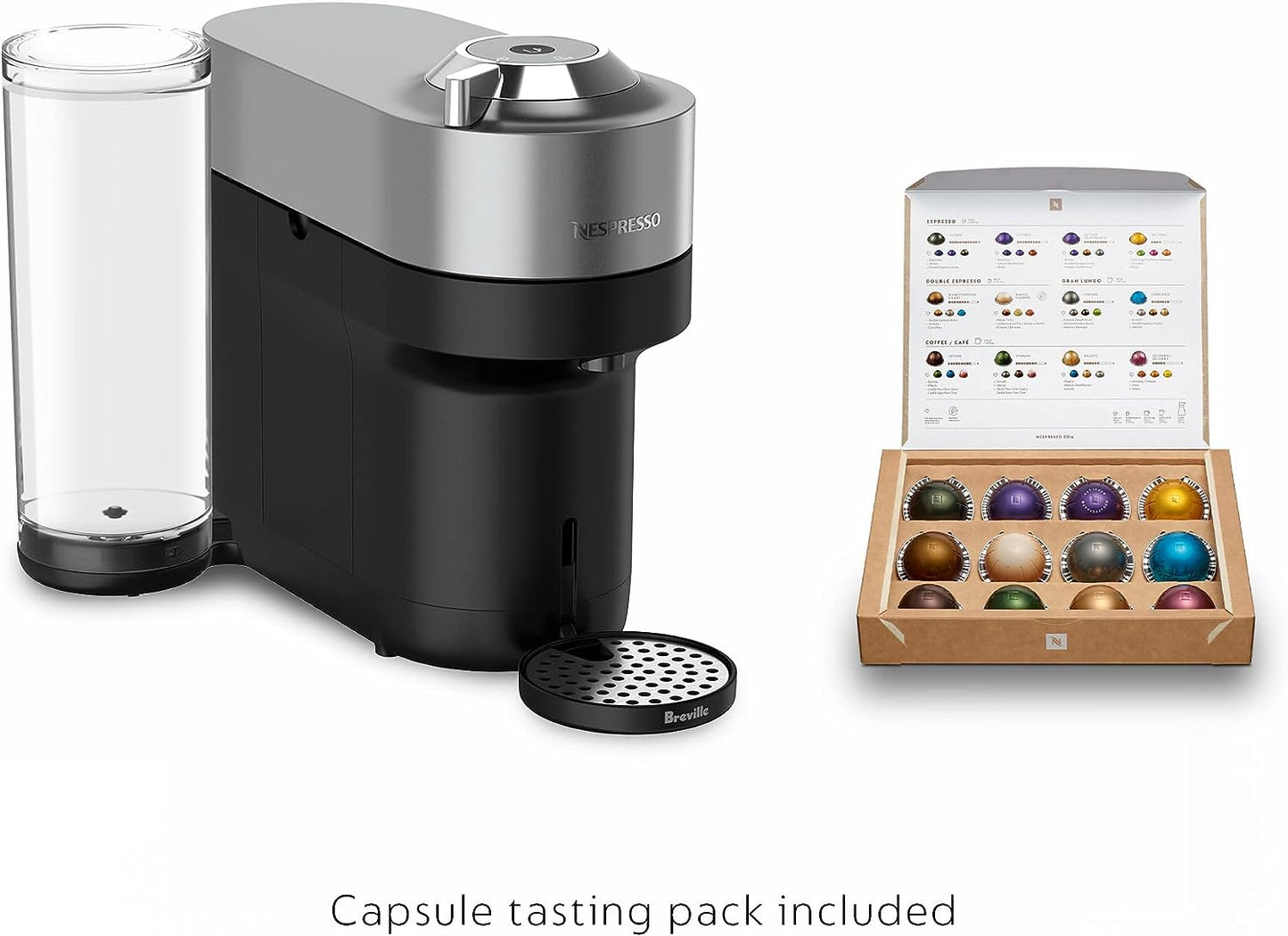 Nespresso Vertuo Pop+ Deluxe Coffee and Espresso Maker by Breville, Titan