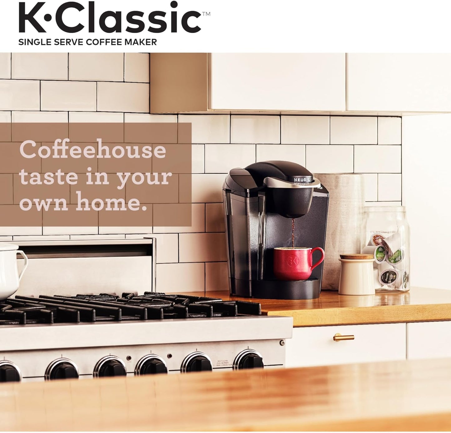 Keurig K-Classic Single Serve K-Cup Pod Coffee Maker, with 3 Brew Sizes, 48Oz Removable Reservoir, Black - Best Coffee and Brew