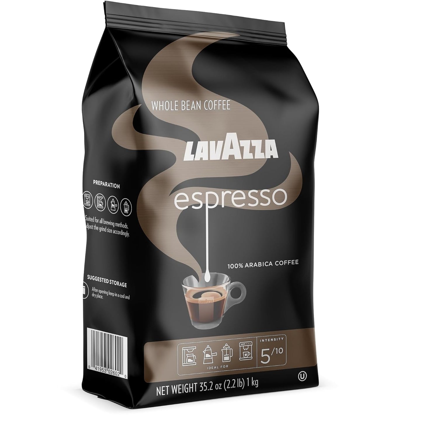 Lavazza Espresso Whole Bean Coffee Blend, Medium Roast, 2.2 Pound Bag (Packaging May Vary) Premium Quality, Non GMO, 100% Arabica, Rich Bodied - Best Coffee and Brew