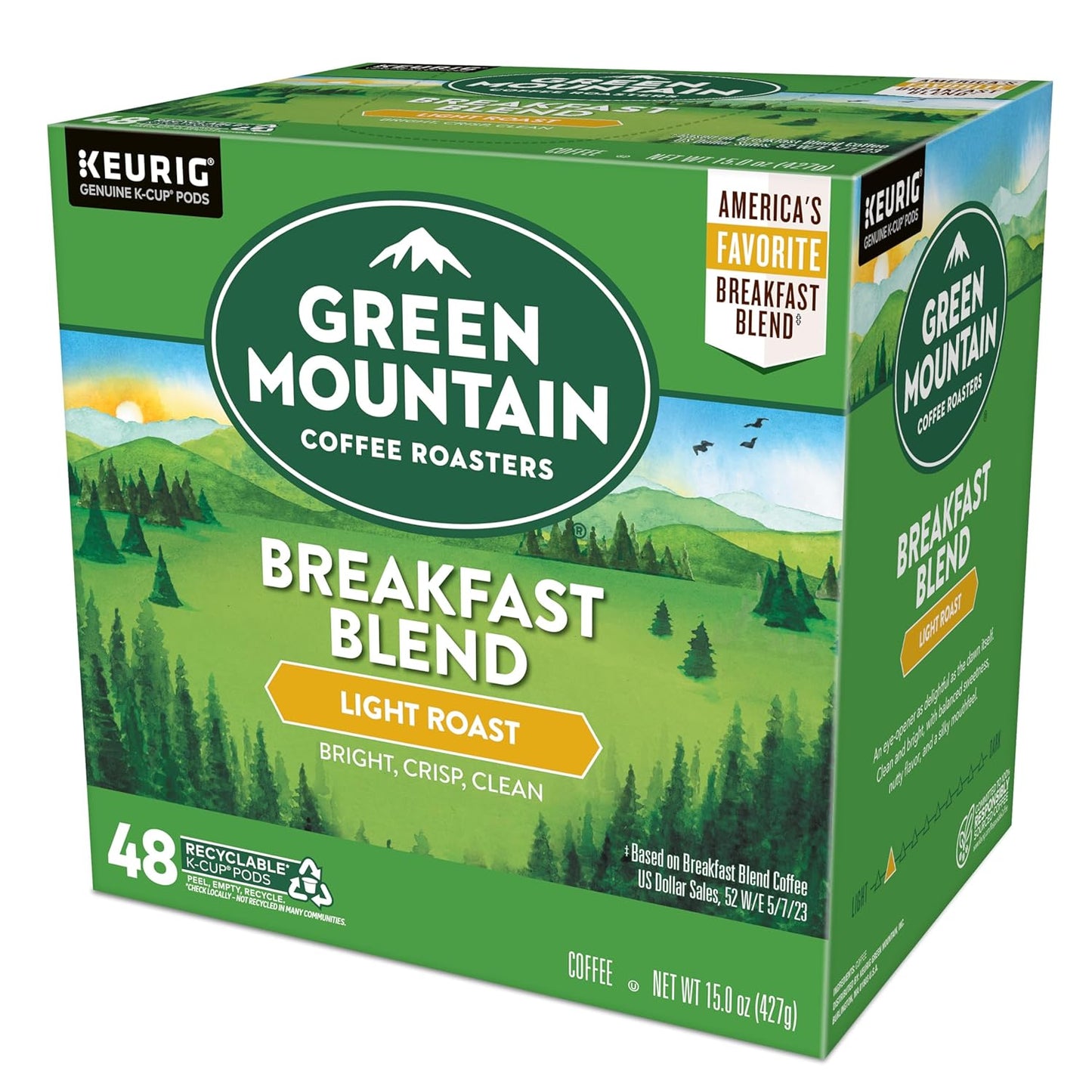 Green Mountain Arabica Coffee Breakfast Blend Light Roast - Best Coffee and Brew