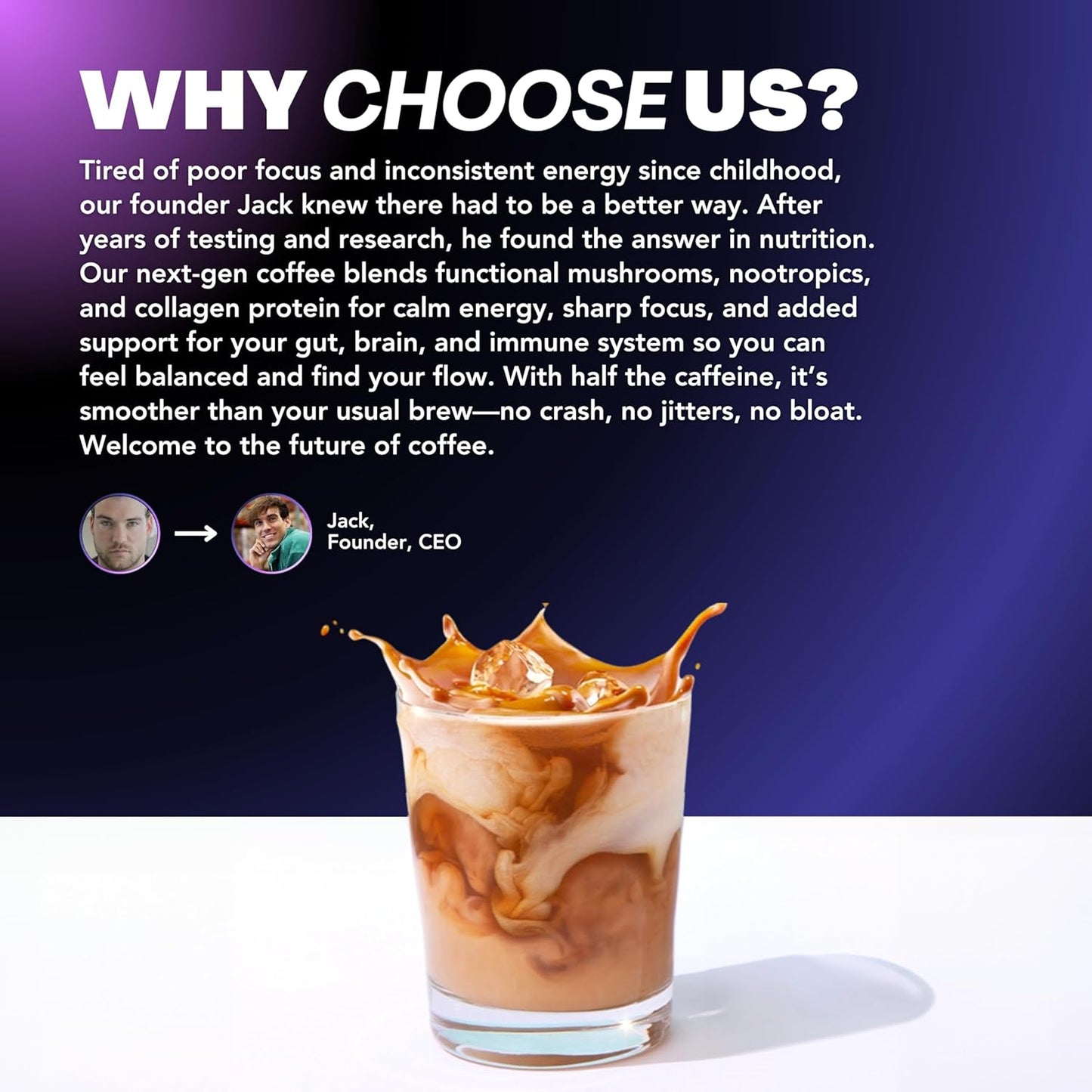 The Mushroom Coffee by Everyday Dose Premium Coffee Extract with Grass-Fed Collagen, Chaga, Lions Mane & L-Theanine for Better Focus, Energy, Digestion and Immunity 30 Servings of Mushroom Coffee - Best Coffee and Brew