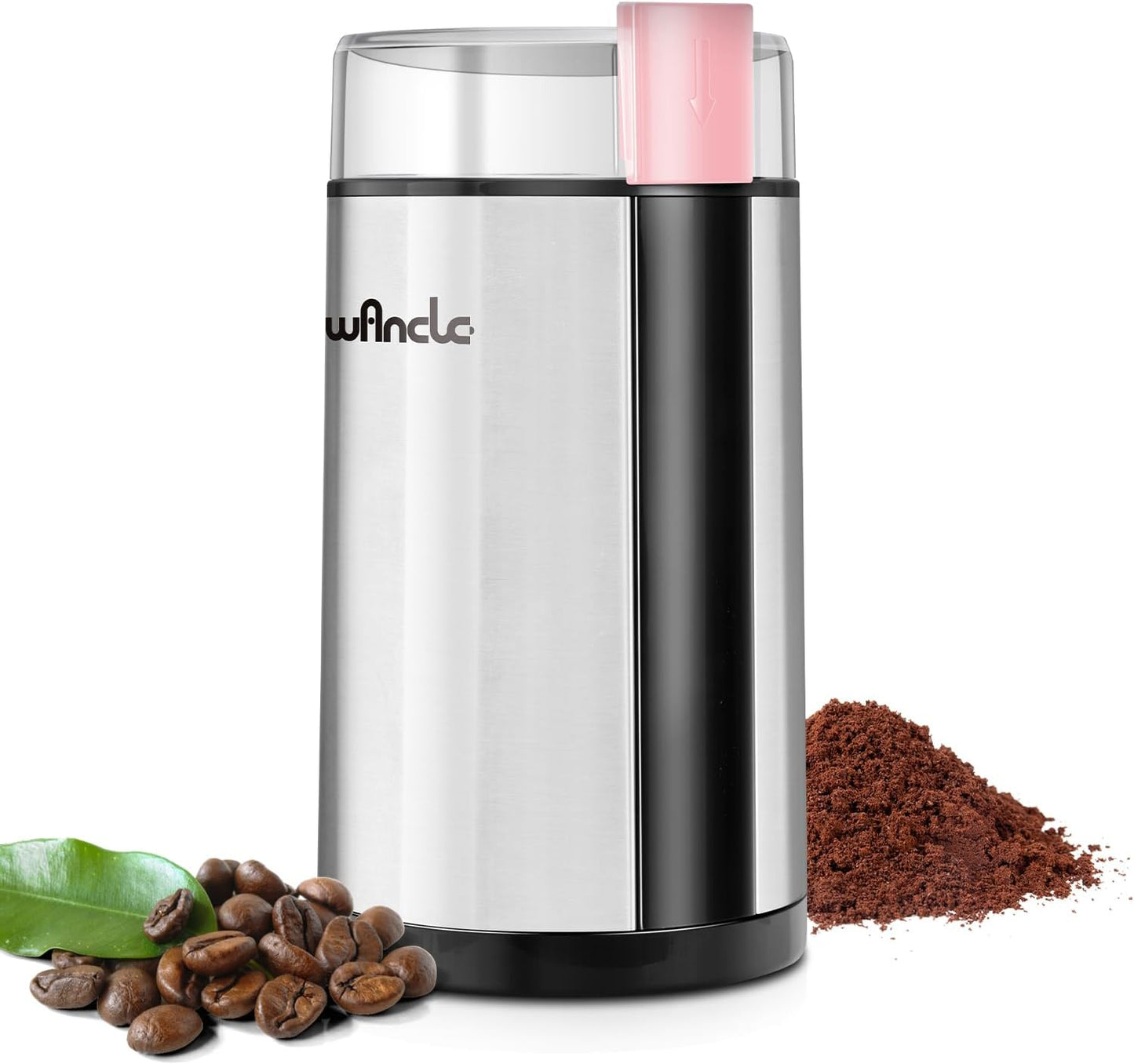 Coffee Grinder, Wancle Electric Coffee Grinder, Quiet Spice Grinder, One Touch Coffee Mill for Beans, Spices and More, with Clean Brush Black - Best Coffee and Brew