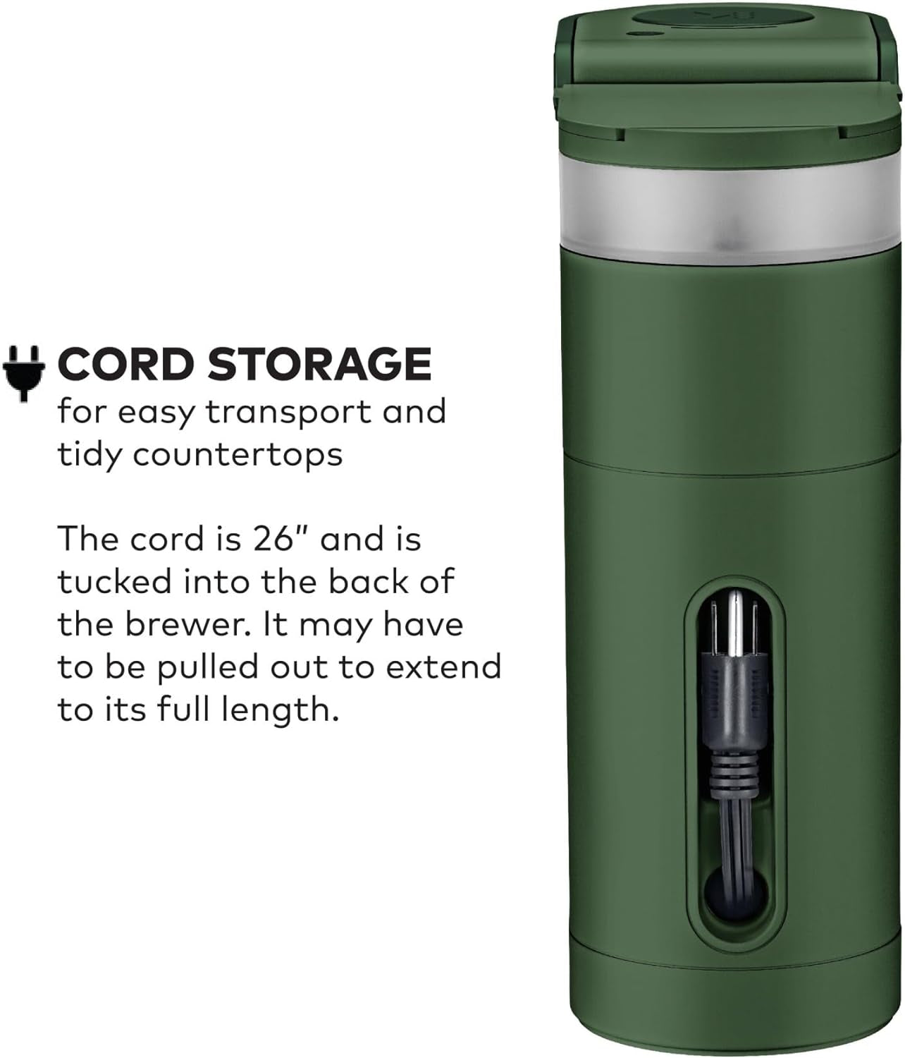 Keurig K-Mini Single Serve K-Cup Pod Coffee Maker, 6 to 12Oz Brew Size, with Cord Storage, Perfect for Small Spaces, Evergreen - Best Coffee and Brew