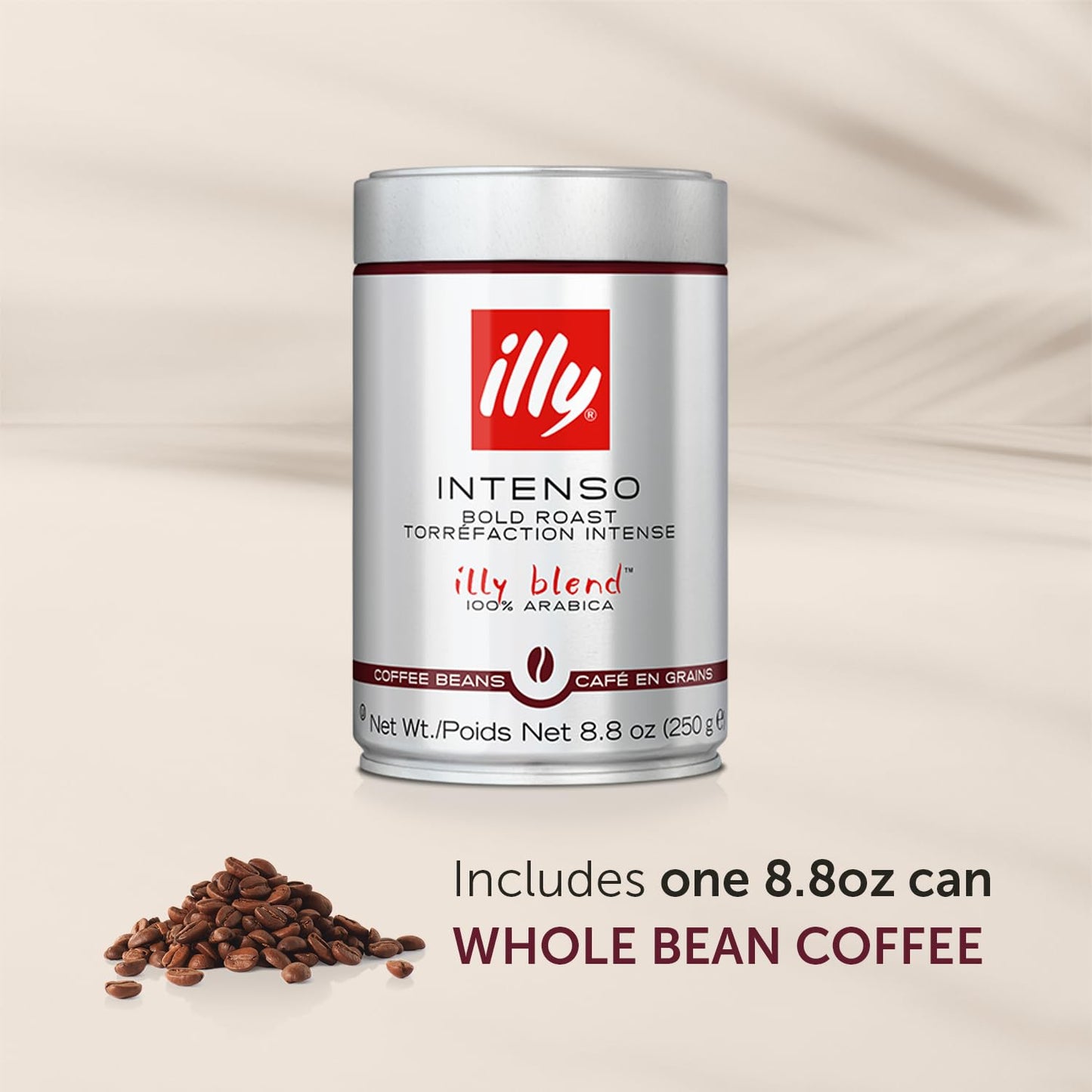 Illy Intenso Whole Bean Coffee, Dark Roast, Intense, Robust and Full Flavored with Notes of Deep Cocoa - Best Coffee and Brew