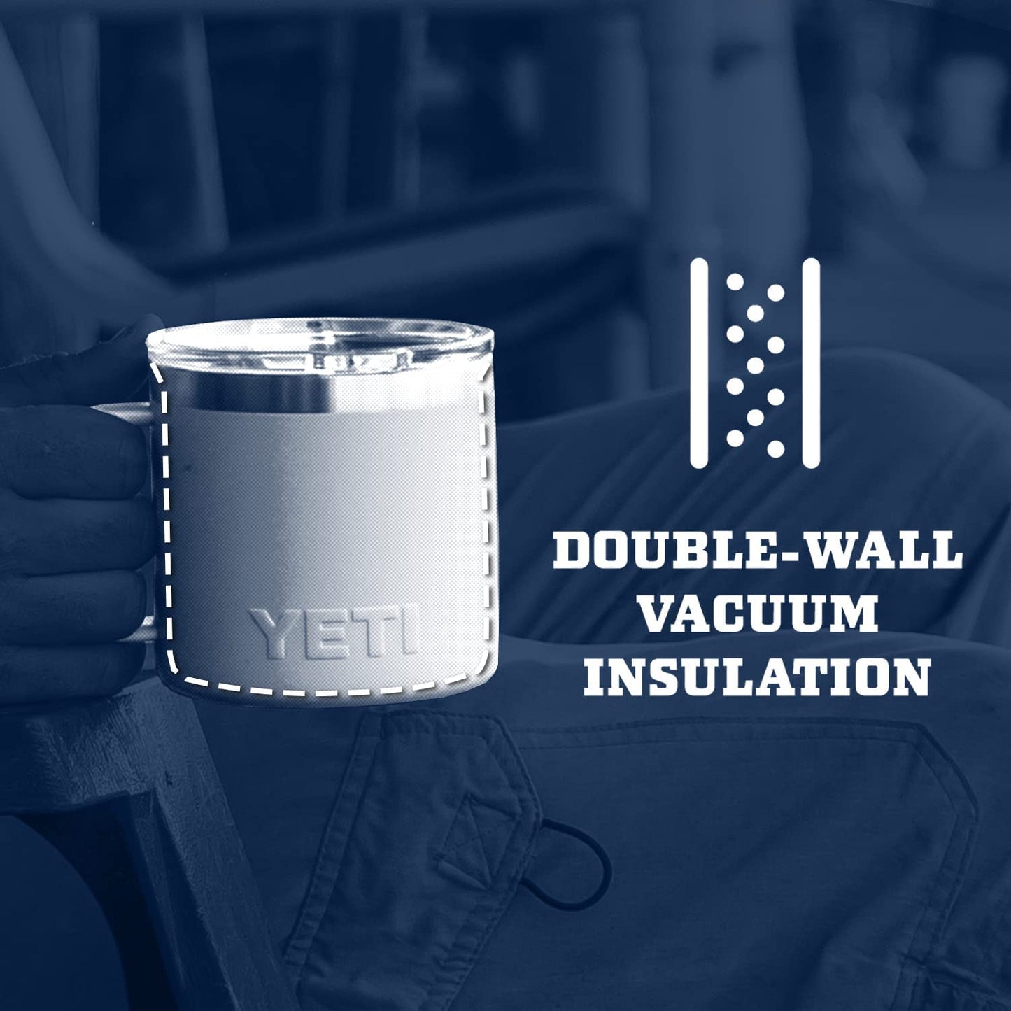 YETI Rambler 14 Oz Mug, Vacuum Insulated, Stainless Steel with Magslider Lid, Stainless - Best Coffee and Brew