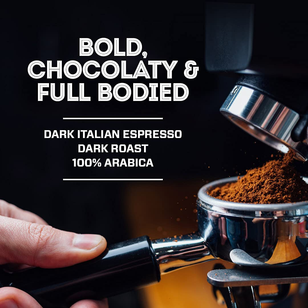Eight O'Clock Coffee Dark Italian Espresso, 32 Ounce (Pack of 1) Dark Roast Whole Bean 100 % Arabica Coffee, Bold & Chocolaty - Best Coffee and Brew