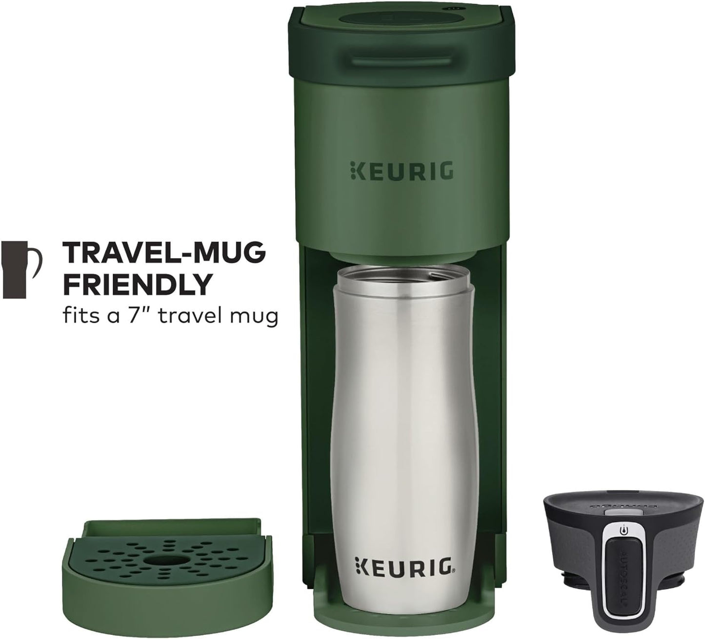 Keurig K-Mini Single Serve K-Cup Pod Coffee Maker, 6 to 12Oz Brew Size, with Cord Storage, Perfect for Small Spaces, Evergreen - Best Coffee and Brew