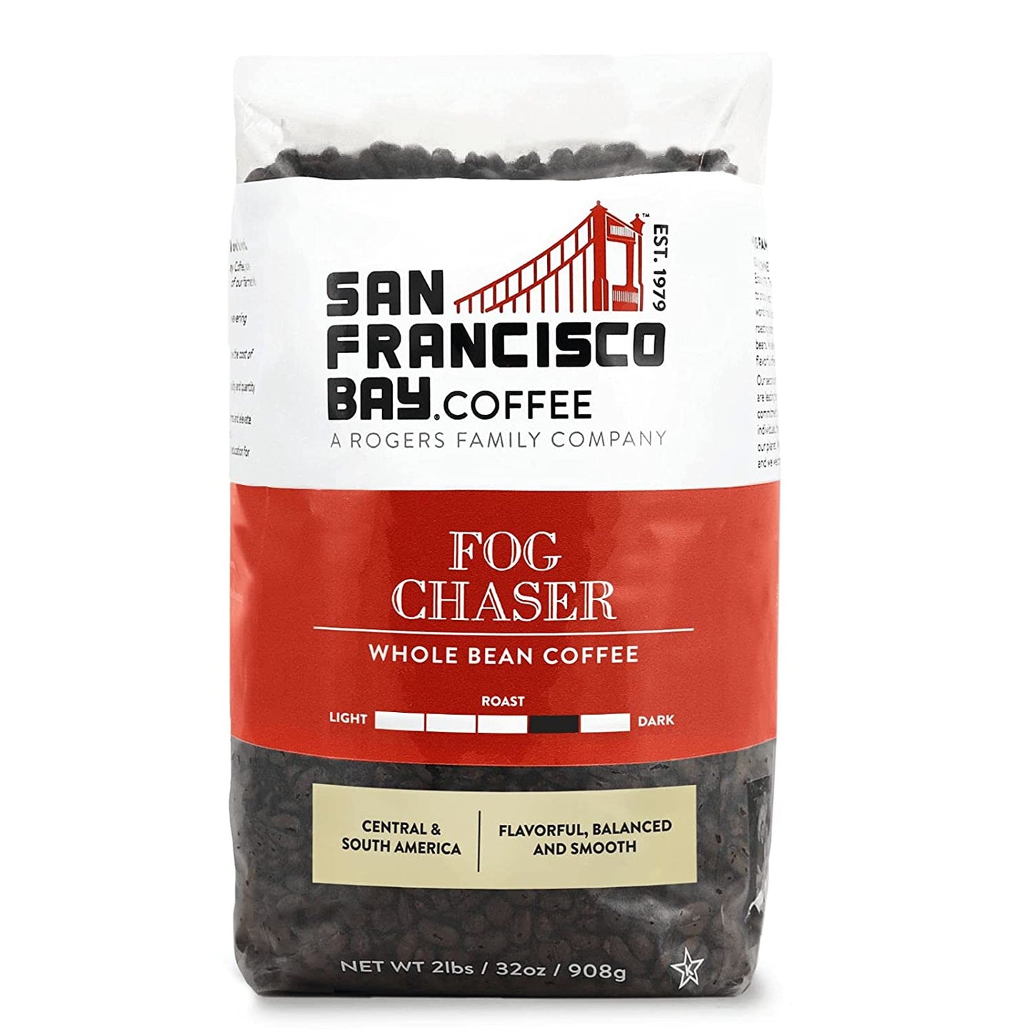 San Francisco Bay Whole Bean Coffee - Fog Chaser (2Lb Bag), Medium Dark Roast - Best Coffee and Brew