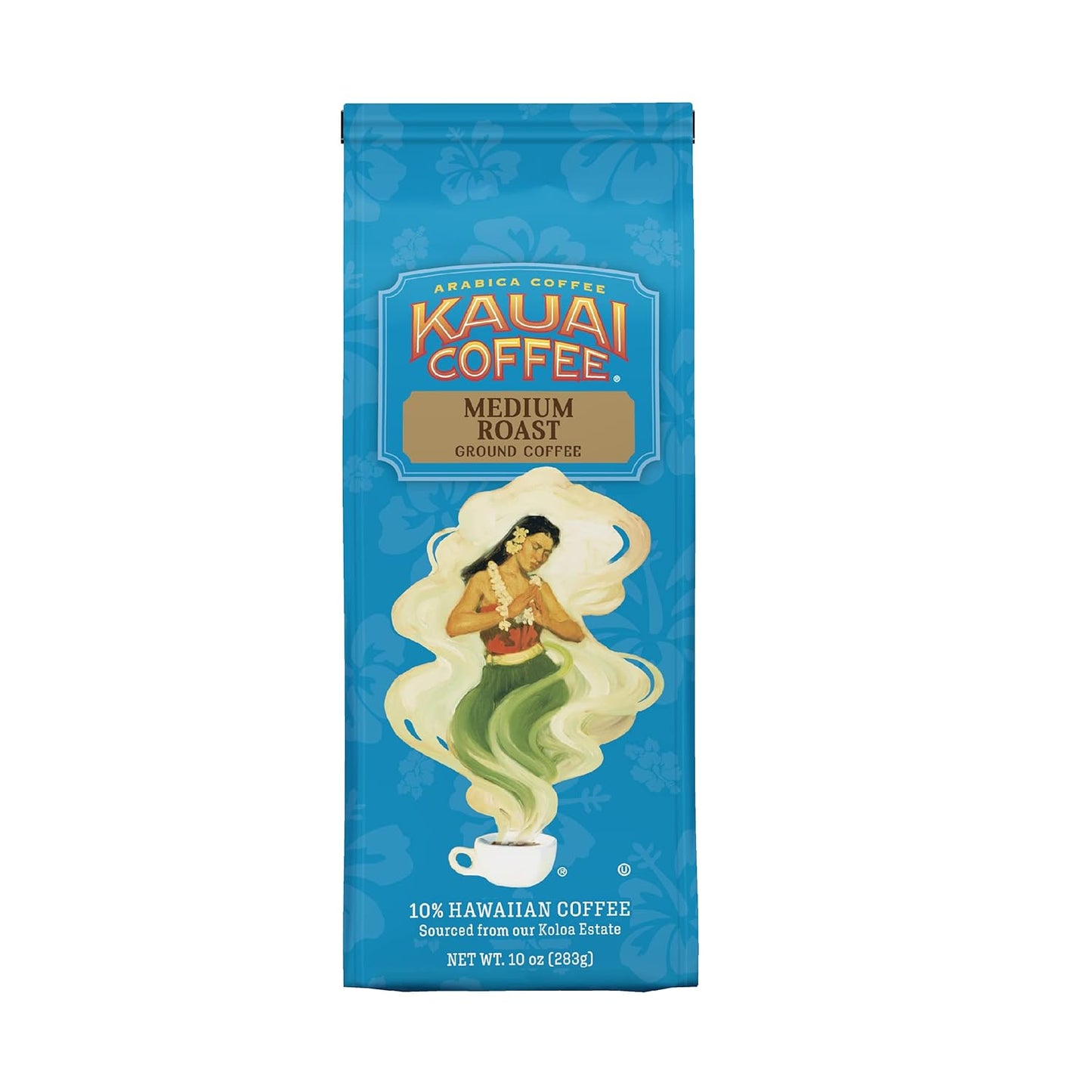 Kauai Hawaiian Ground Coffee, Koloa Estate Medium Roast (10 Ounce) - Gourmet Arabica Coffee from Hawaii'S Largest Coffee Grower, Bold, Rich Blend - Best Coffee and Brew