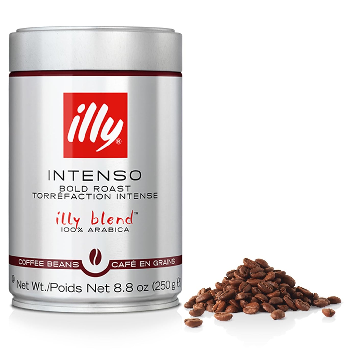 Illy Intenso Whole Bean Coffee, Dark Roast, Intense, Robust and Full Flavored with Notes of Deep Cocoa - Best Coffee and Brew