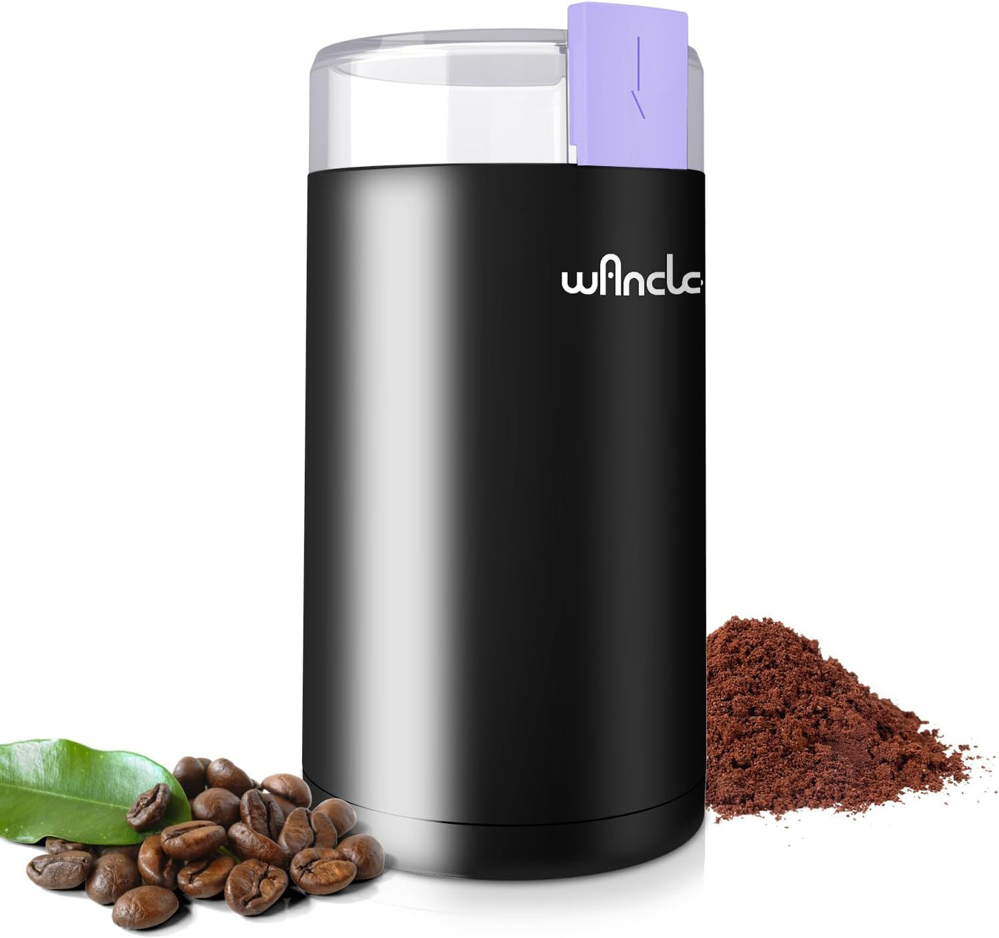 Coffee Grinder, Wancle Electric Coffee Grinder, Quiet Spice Grinder, One Touch Coffee Mill for Beans, Spices and More, with Clean Brush Black - Best Coffee and Brew