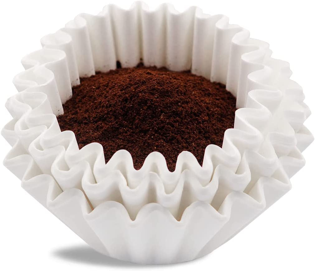 Coffee Filters 8-12 Cup, 7.875 Inch X 3.25 Inch, 100 Count Basket Coffee Filters, White Disposable 8 to 12 Cup Coffee Filter Paper - Best Coffee and Brew