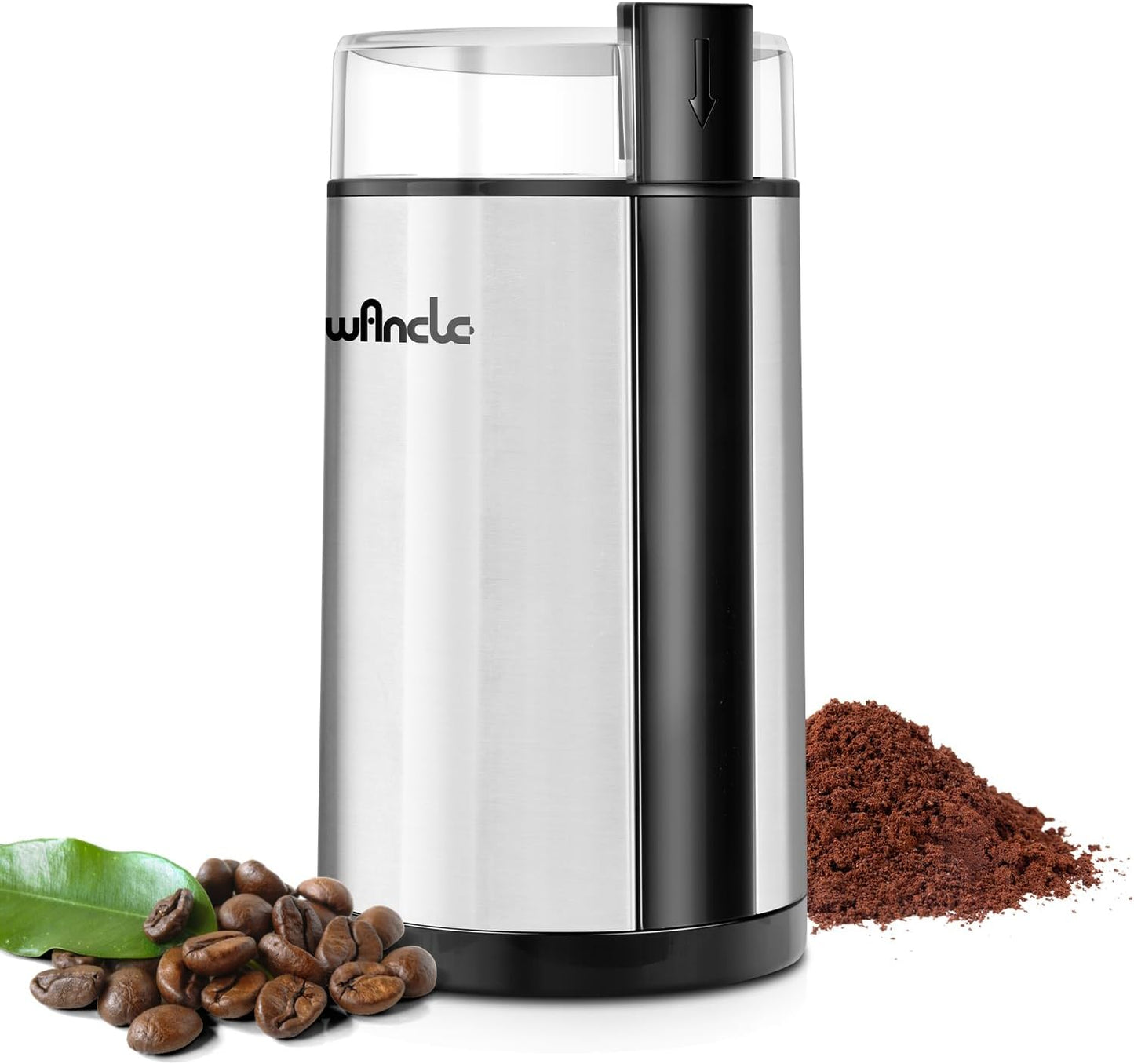 Coffee Grinder, Wancle Electric Coffee Grinder, Quiet Spice Grinder, One Touch Coffee Mill for Beans, Spices and More, with Clean Brush Black - Best Coffee and Brew