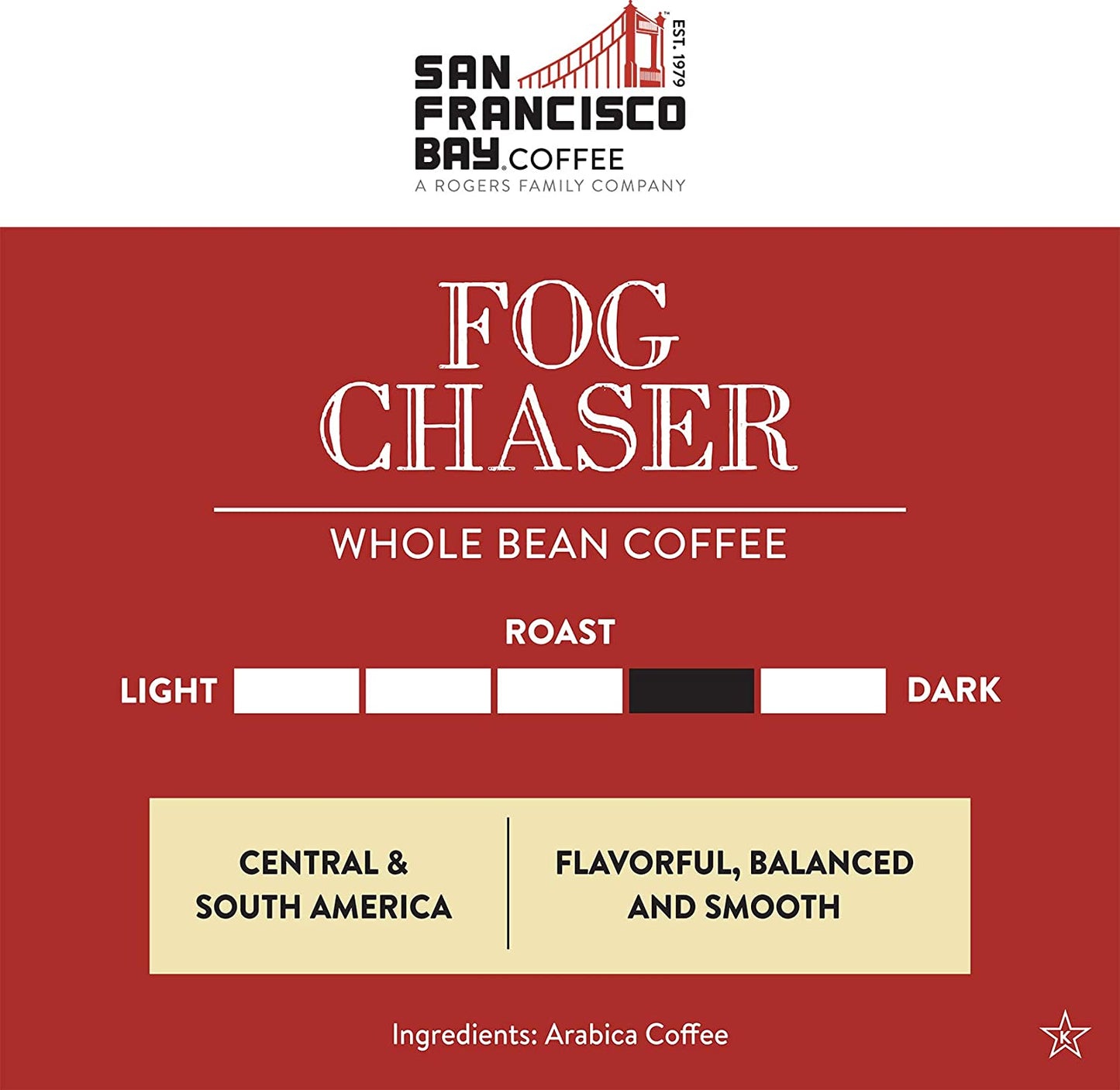 San Francisco Bay Whole Bean Coffee - Fog Chaser (2Lb Bag), Medium Dark Roast - Best Coffee and Brew