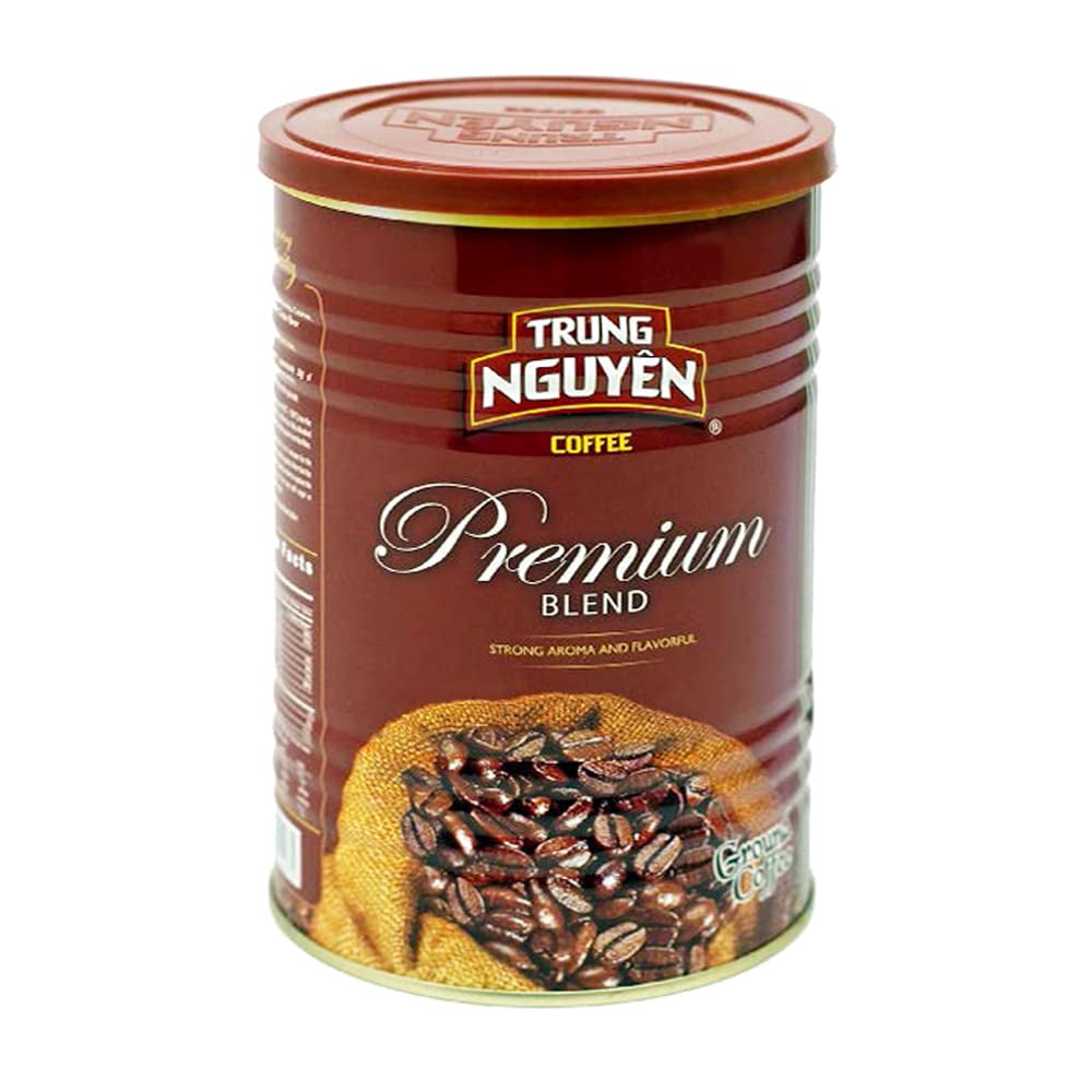 Trung Nguyen — Premium Blend — Roasted Ground Coffee Blend — Strong and Bold — Arabica & Robusta — Chocolate Flavor — Vietnamese Coffee 1 Can (15 Oz) - Best Coffee and Brew