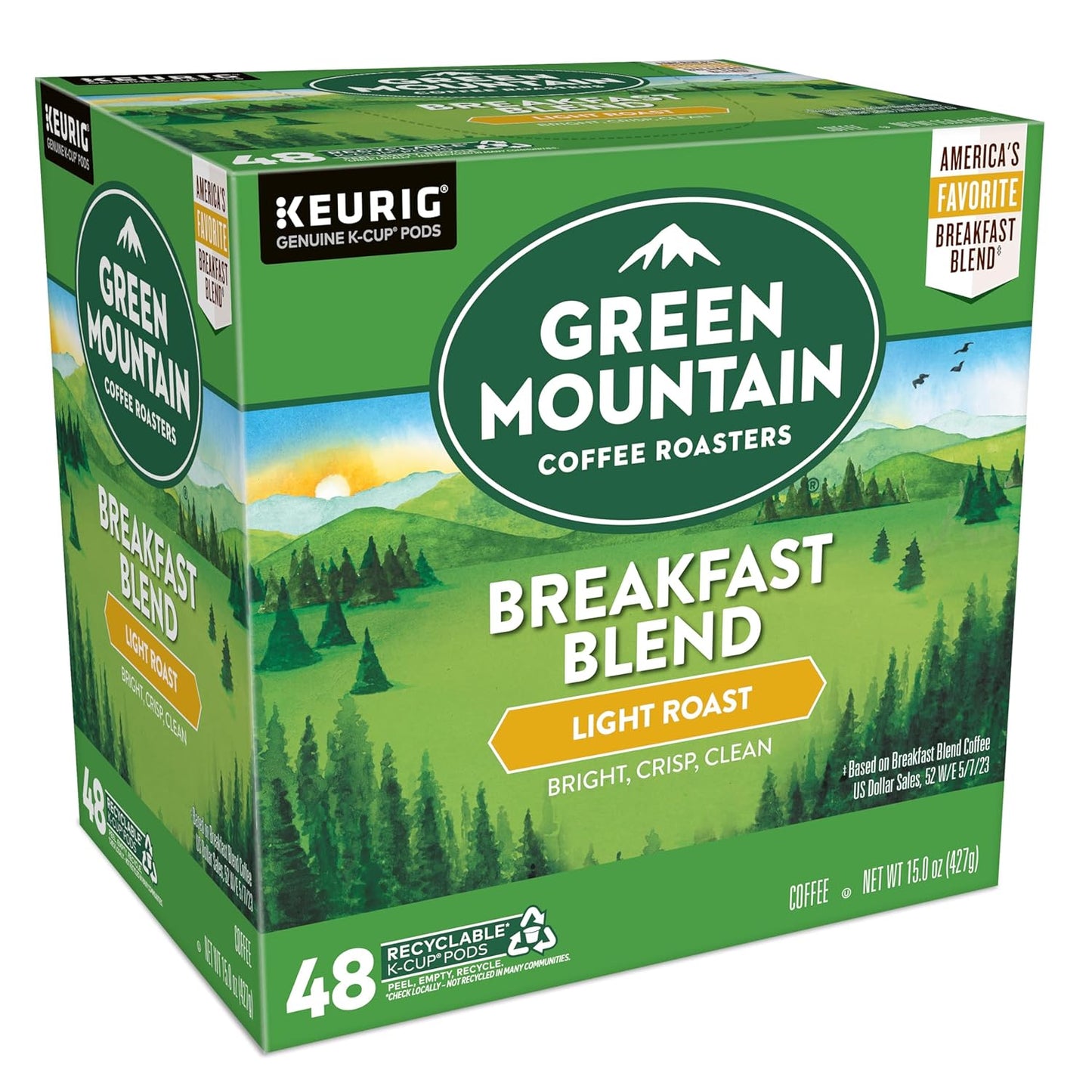 Green Mountain Arabica Coffee Breakfast Blend Light Roast - Best Coffee and Brew
