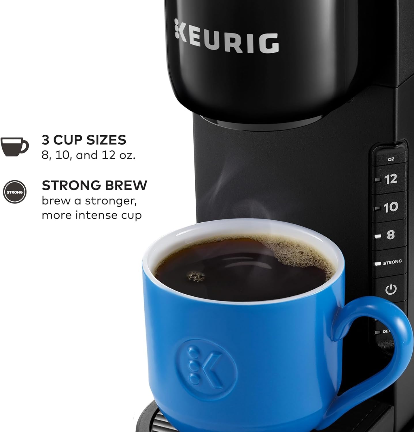 Keurig K-Express Single Serve K-Cup Pod Coffee Maker, 3 Brew Sizes, Strong Button Feature, 42Oz Removable Reservoir, Black - Best Coffee and Brew