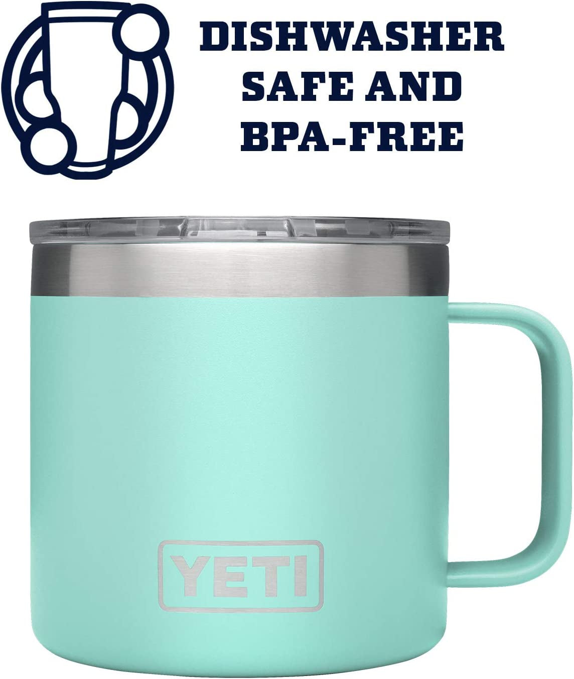 YETI Rambler 14 Oz Mug, Vacuum Insulated, Stainless Steel with Magslider Lid, Stainless - Best Coffee and Brew