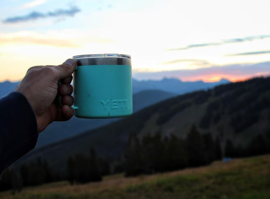 YETI Rambler 14 Oz Mug, Vacuum Insulated, Stainless Steel with Magslider Lid, Stainless - Best Coffee and Brew