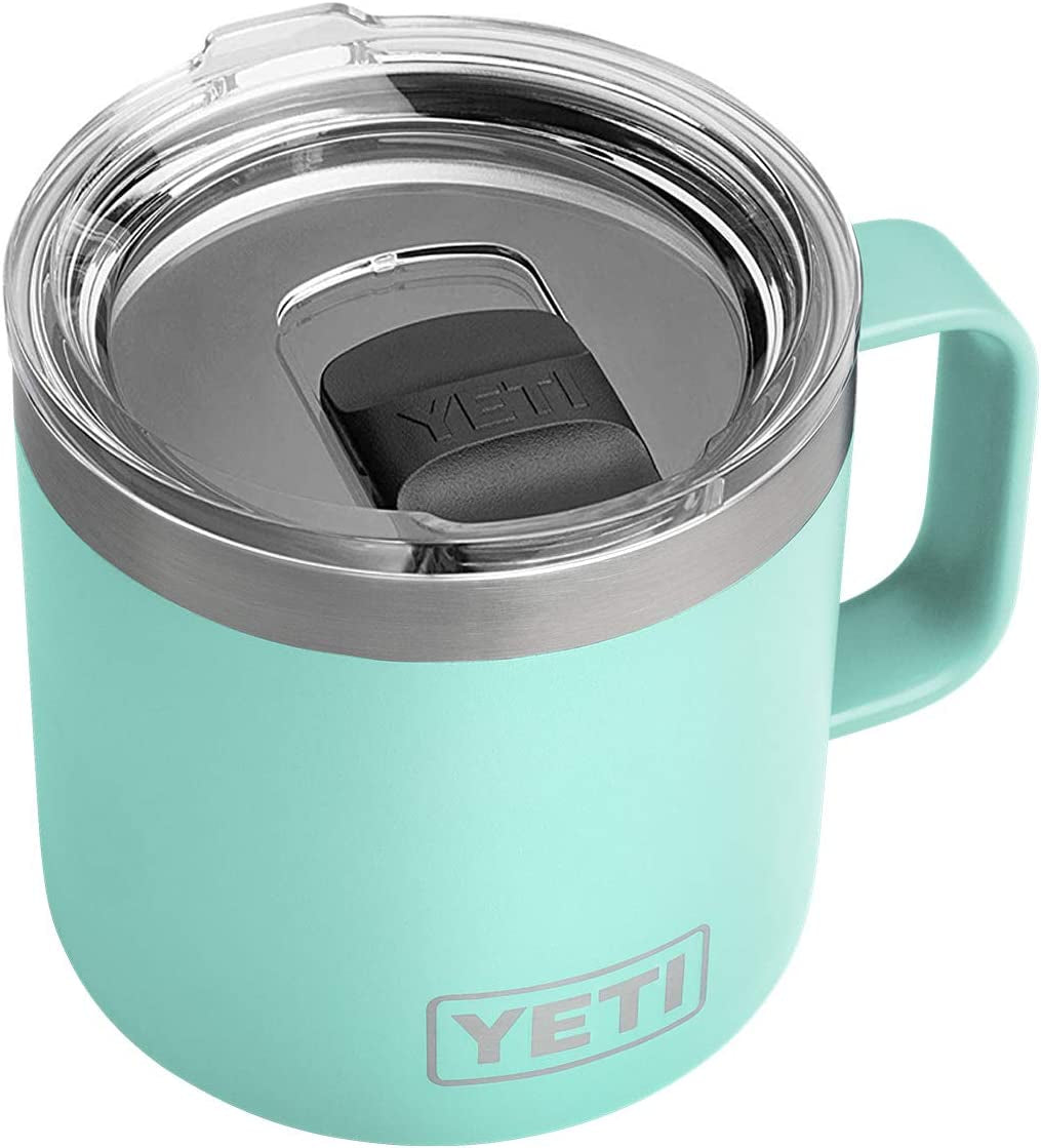 YETI Rambler 14 Oz Mug, Vacuum Insulated, Stainless Steel with Magslider Lid, Stainless - Best Coffee and Brew