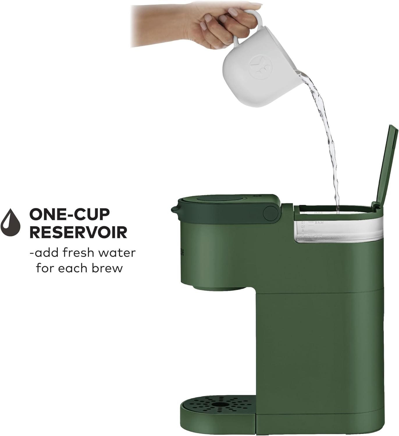 Keurig K-Mini Single Serve K-Cup Pod Coffee Maker, 6 to 12Oz Brew Size, with Cord Storage, Perfect for Small Spaces, Evergreen - Best Coffee and Brew