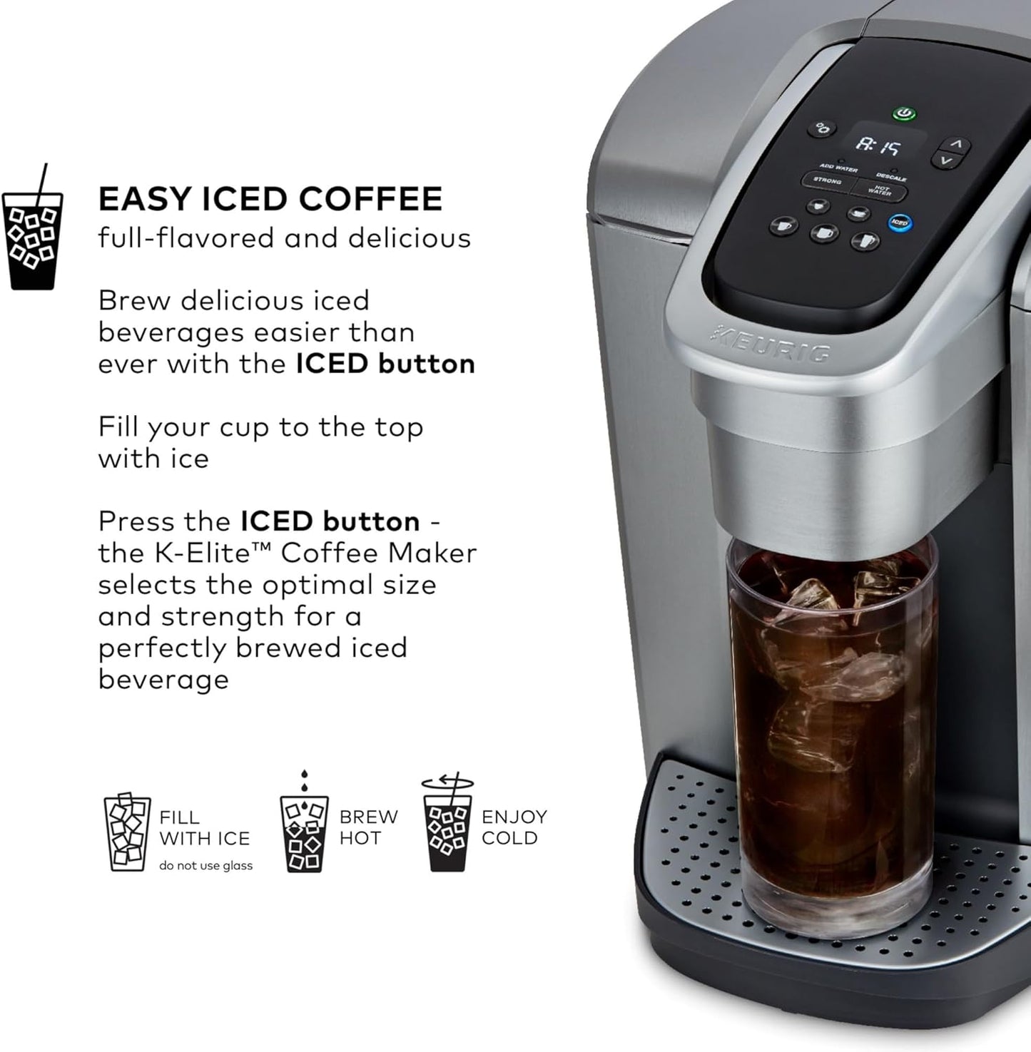 Keurig K-Elite Single Serve K-Cup Pod Coffee Maker, with Strength and Temperature Control - Best Coffee and Brew