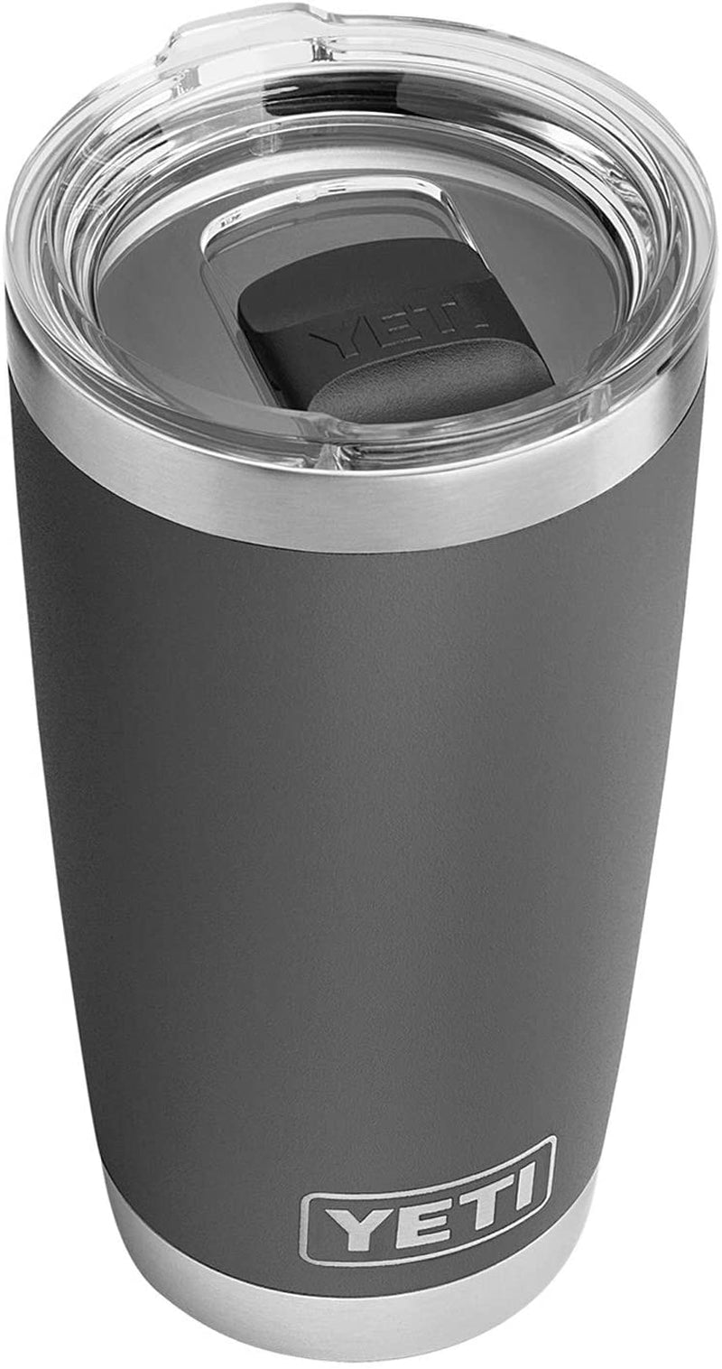 YETI Rambler 20 Oz Tumbler, Stainless Steel, Vacuum Insulated with Magslider Lid, Charcoal - Best Coffee and Brew