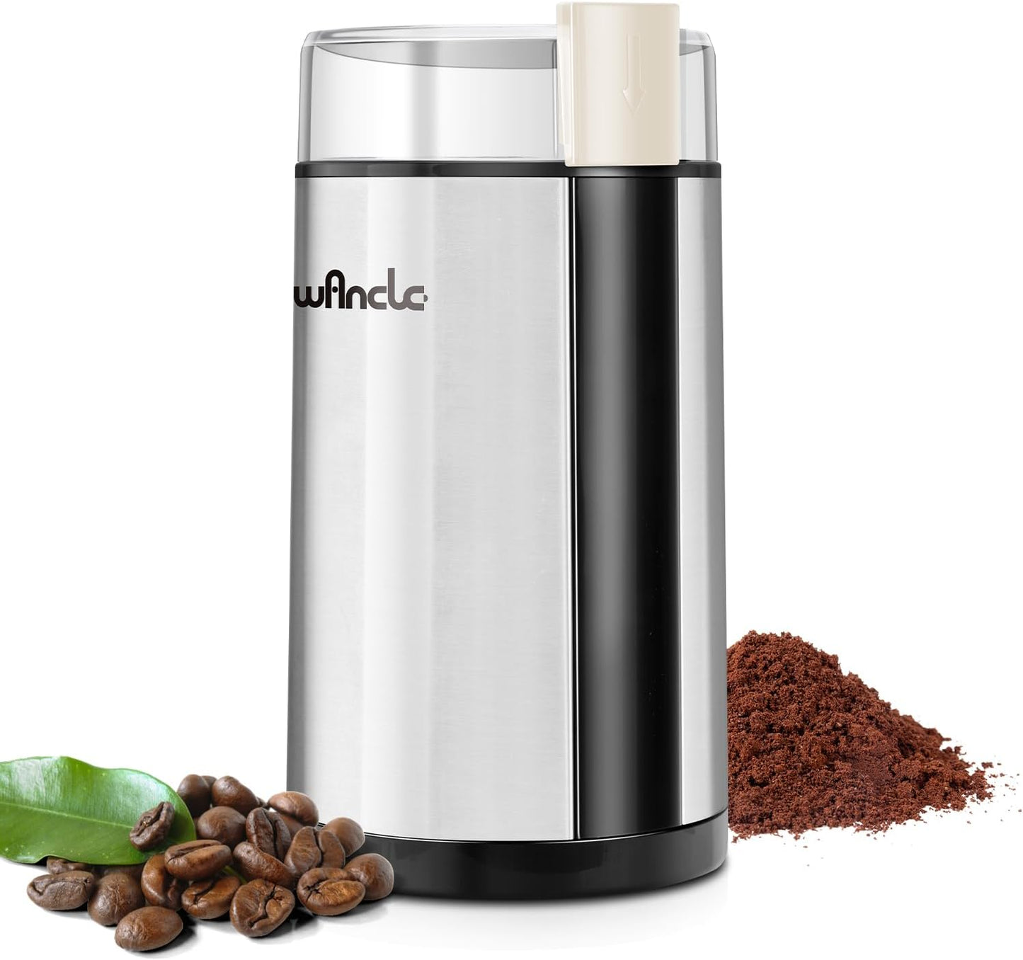Coffee Grinder, Wancle Electric Coffee Grinder, Quiet Spice Grinder, One Touch Coffee Mill for Beans, Spices and More, with Clean Brush Black - Best Coffee and Brew