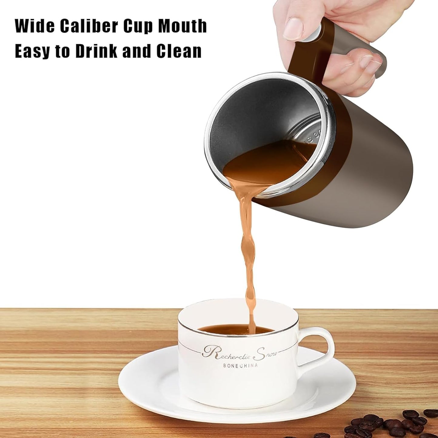 Self Stirring Mug,Rechargeable Auto Magnetic Coffee Mug - Best Coffee and Brew