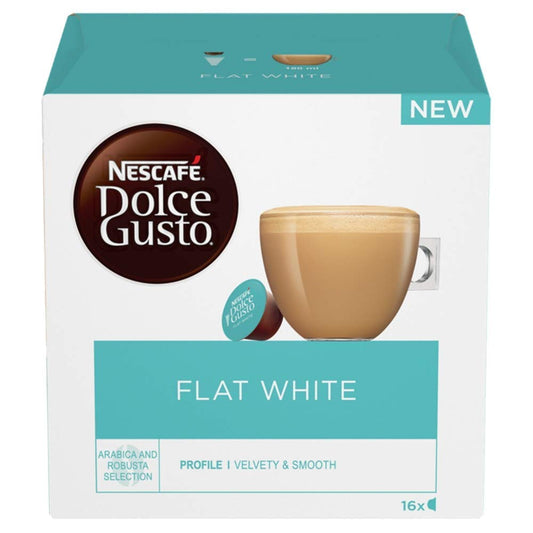 NESCAFÉ DOLCE GUSTO Flat White Coffee Pods, 16 Capsules (Pack of 3 - Total 48 Capsules, 48 Servings) - Best Coffee and Brew