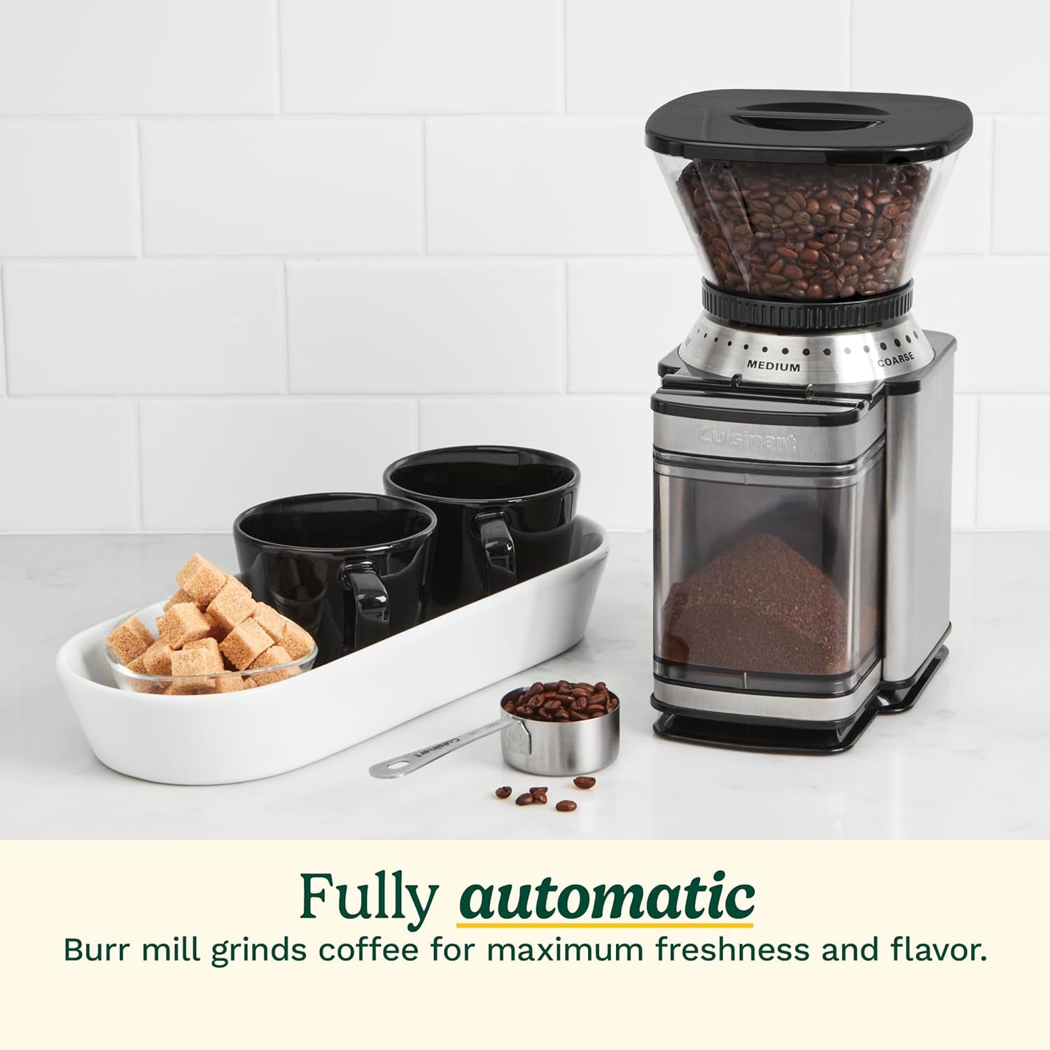 CUISINART Coffee Grinder, Electric Burr One-Touch Automatic Grinder With18-Position Grind Selector, Stainless Steel, DBM-8P1 - Best Coffee and Brew