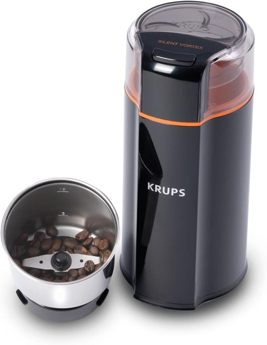 KRUPS: 3Oz Silent Vortex Coffee and Spice Grinder with Removable Bowl - Best Coffee and Brew