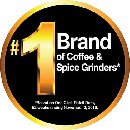 KRUPS One-Touch Coffee and Spice Grinder 3 Ounce Bean Hopper Easy to Use, One Touch Operation 200 Watts Coffee, Spices, Dry Herbs, Nuts, 12 Cup Black - Best Coffee and Brew