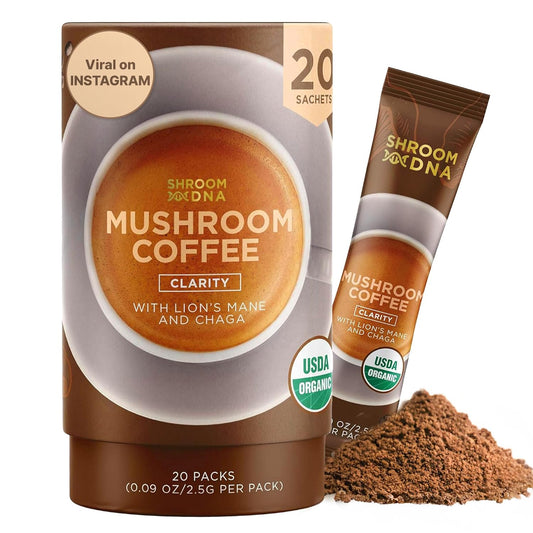 Shroomdna Mushroom Coffee Blend with Chaga & Lion'S Mane - Best Coffee and Brew