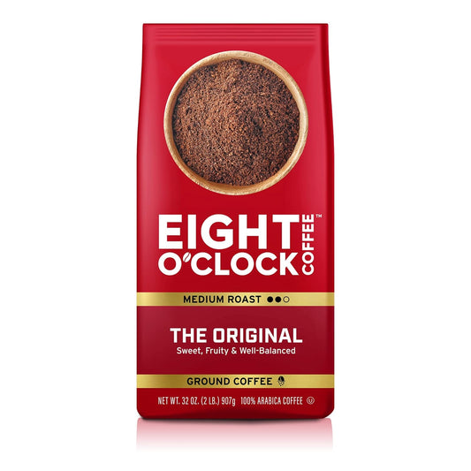 Eight O'Clock Coffee the Original, 32 Ounce (Pack of 1) Medium Roast Ground Coffee 100% Arabica, Sweet, Fruity, Well Balanced - Best Coffee and Brew