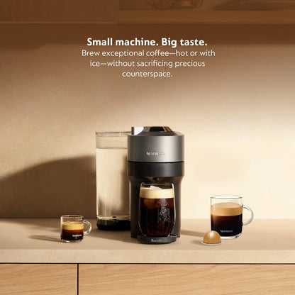 Nespresso Vertuo Pop+ Deluxe Coffee and Espresso Maker by Breville, Titan