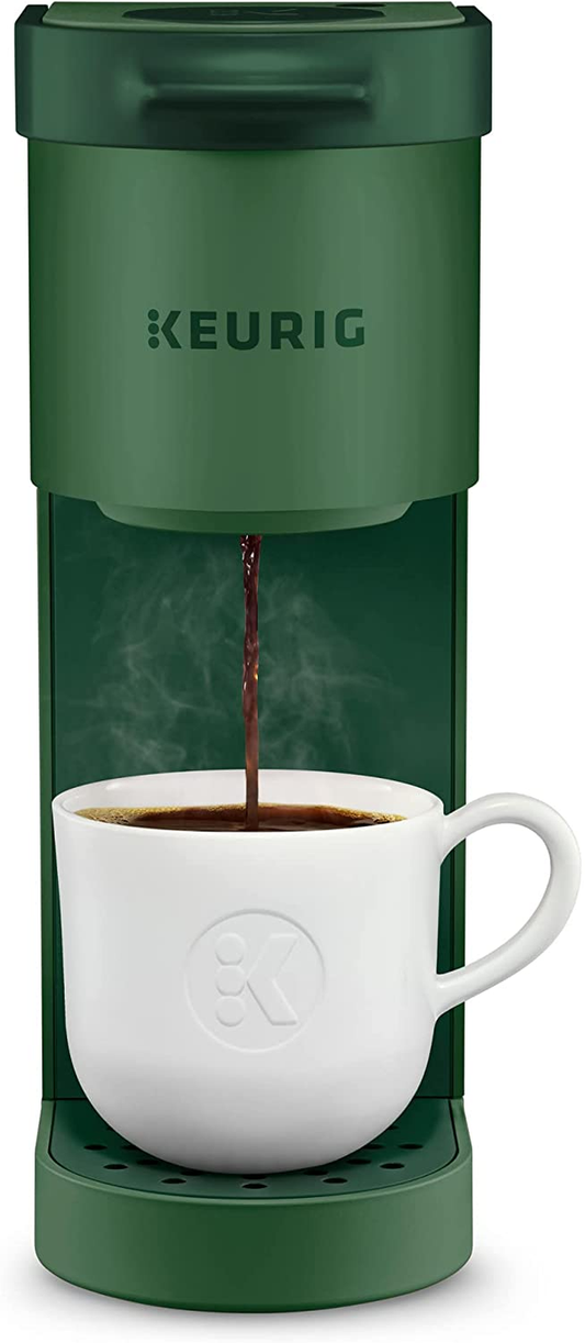 Keurig K-Mini Single Serve K-Cup Pod Coffee Maker, 6 to 12Oz Brew Size, with Cord Storage, Perfect for Small Spaces, Evergreen - Best Coffee and Brew